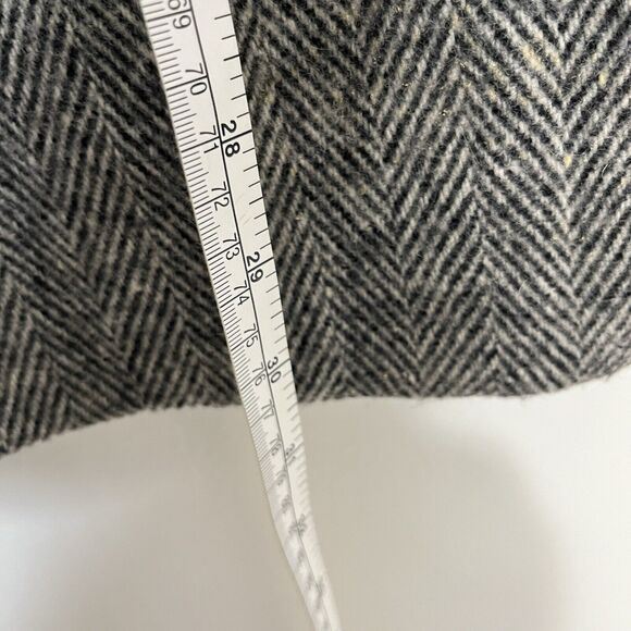 VTG 80S 90S Herman Kay Women's Herringbone Wool Coat Sz 10 Jacket - Picture 8 of 9